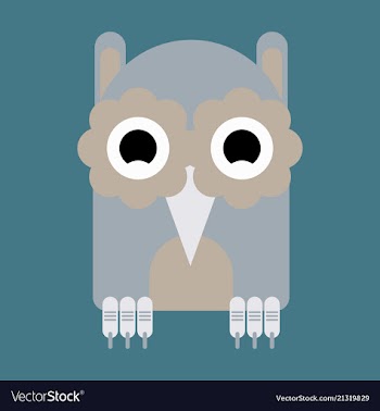 Owl - icon design on background vector image