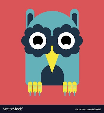 Owl - icon design on background vector image