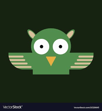 Owl - icon design on background vector image