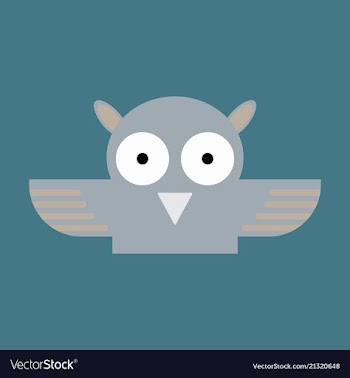 Owl - icon design on background vector image