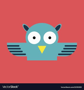 Owl - icon design on background vector image
