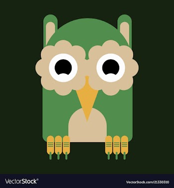 Owl - icon design on background vector image