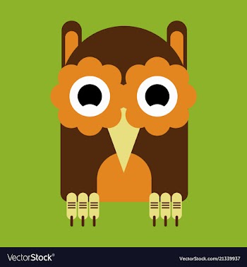 Owl - icon design on background vector image