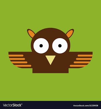 Owl - icon design on background vector image