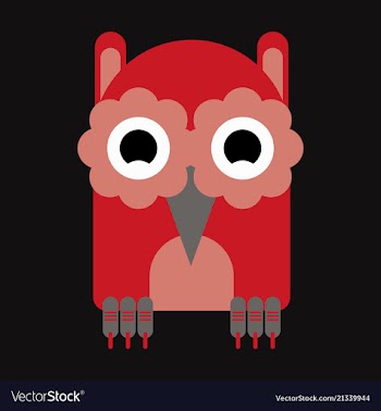 Owl - icon design on background vector image