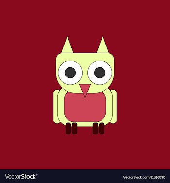 Owl - icon design on white background vector image
