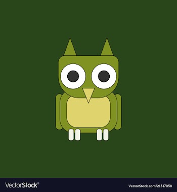 Owl - icon design on white background vector image