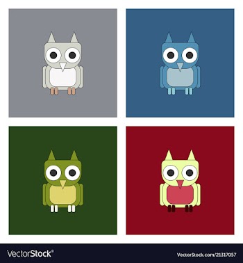 Owl - icon design on white background vector image