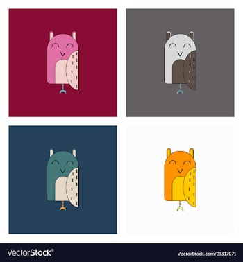 Owl - icon design on white background vector image