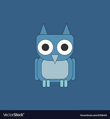 Owl - icon design on white background vector image