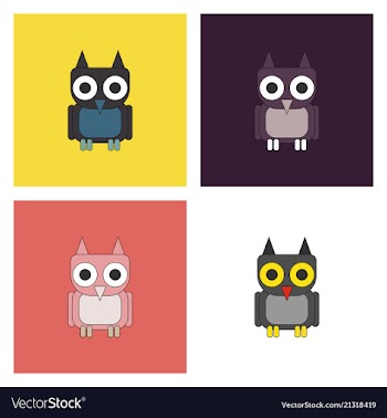 Owl - icon design on white background vector image