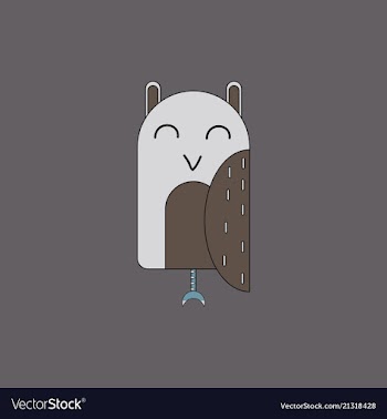 Owl - icon design on white background vector image