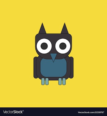 Owl - icon design on white background vector image