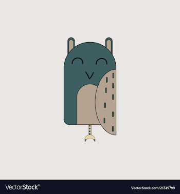 Owl - icon design on white background vector image