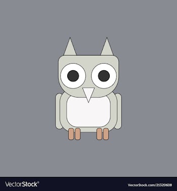 Owl - icon design on white background vector image