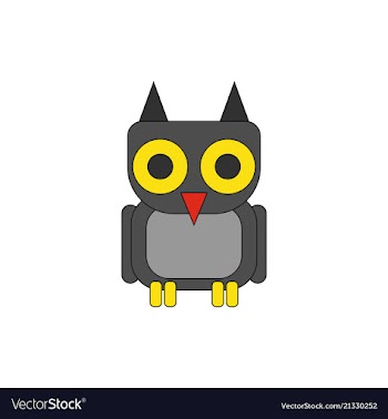 Owl - icon design on white background vector image