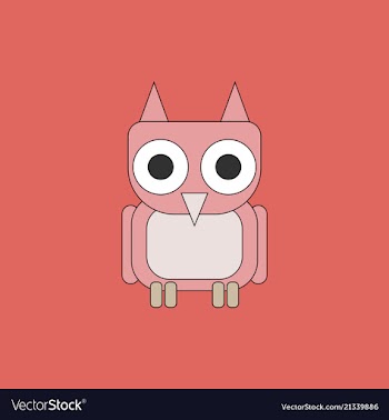 Owl - icon design on white background vector image