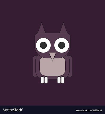 Owl - icon design on white background vector image