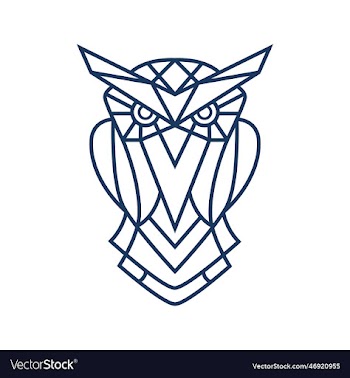 owl logo geometric style