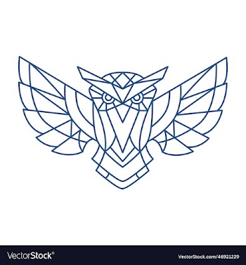 owl logo geometric style