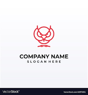 owl logo with line style