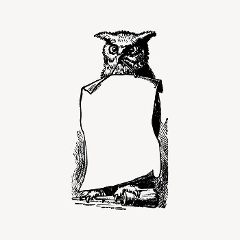 Owl of Athema frame drawing, | Free Vector Illustration - rawpixel
