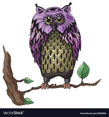 Owl on a branch vector image