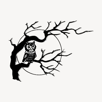 Owl on tree drawing, vintage | Free Vector - rawpixel