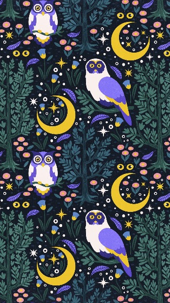 Owl pattern mobile wallpaper, cute | Free Photo Illustration - rawpixel