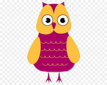 owl pink bird of prey bird cartoon