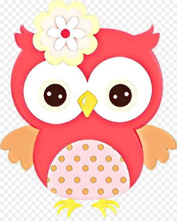 owl pink clip art cartoon bird of prey