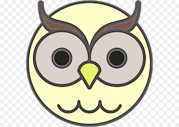 owl white yellow cartoon clip art