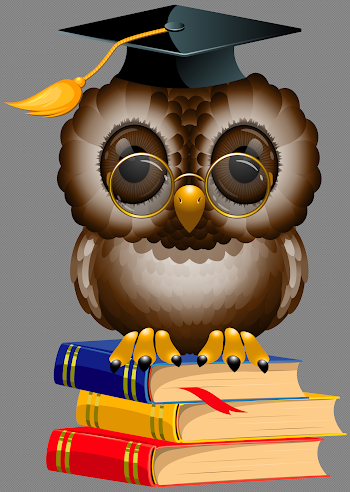 Owl with School Books and Cap PNG Clipart Image | Gallery ...