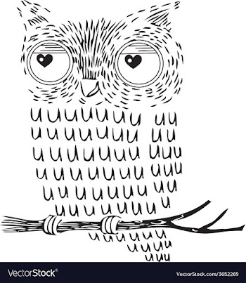Owl zentanglezentangle owl zentangle patterns vector image