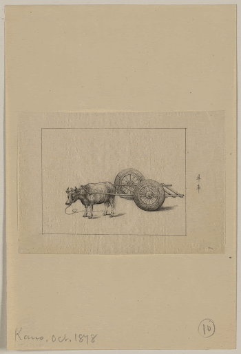 [Ox-drawn two-wheeled cart]. Original from the Library | Free Photo - rawpixel