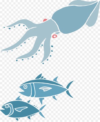 Oyster Sushi Seafood Illustration - Seafood silhouette 