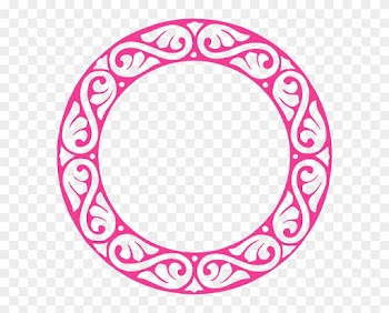 P Circle Pink Clip - Pink Circle Border Design
