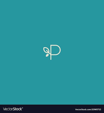 P leaf vector image