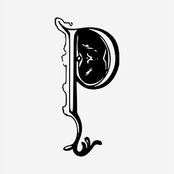 P letter  clipart, vintage | Free Vector - rawpixel