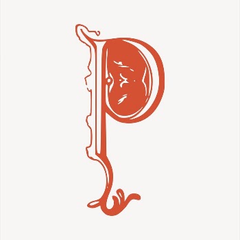 P letter  clipart, vintage | Free Vector - rawpixel