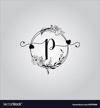 p letter logo with white background