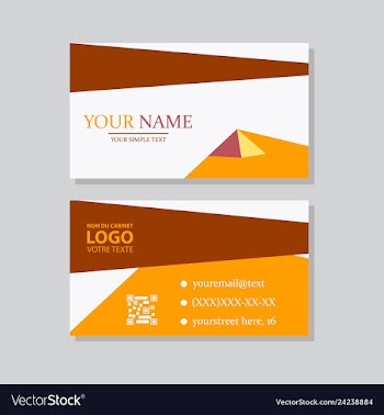 P simple id card with logo or icon for your vector image