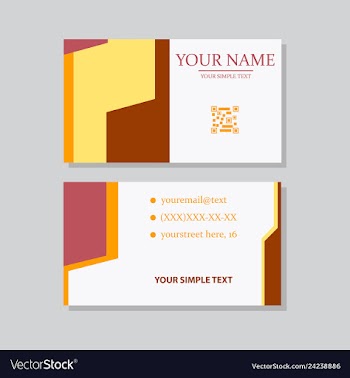 P simple id card with logo or icon for your vector image