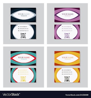 P simple id card with logo or icon for your vector image