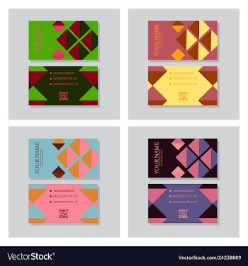 P simple id card with logo or icon for your vector image