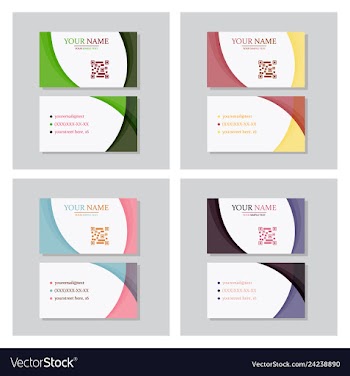 P simple id card with logo or icon for your vector image