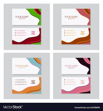 P simple id card with logo or icon for your vector image