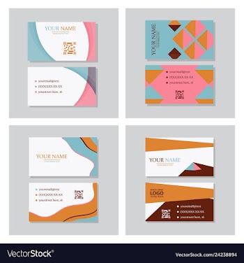 P simple id card with logo or icon for your vector image