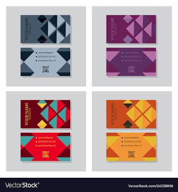 P simple id card with logo or icon for your vector image