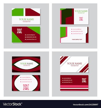 P simple id card with logo or icon for your vector image